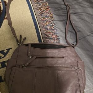 Everyday Shoulder Crossbody Bag in Mauve Brown
